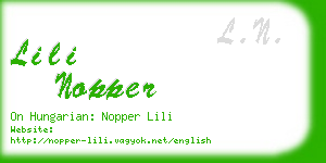 lili nopper business card